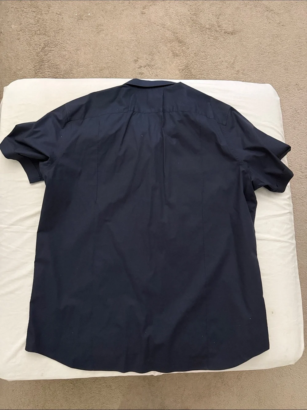 Banana Republic Navy Short-Sleeve Button-Down Shirt